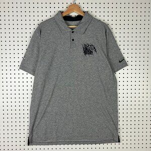 Nike 1 Cent Memphis Tiger Polo Large Gray Basketball Dri Fit Golf Penny Hardaway
